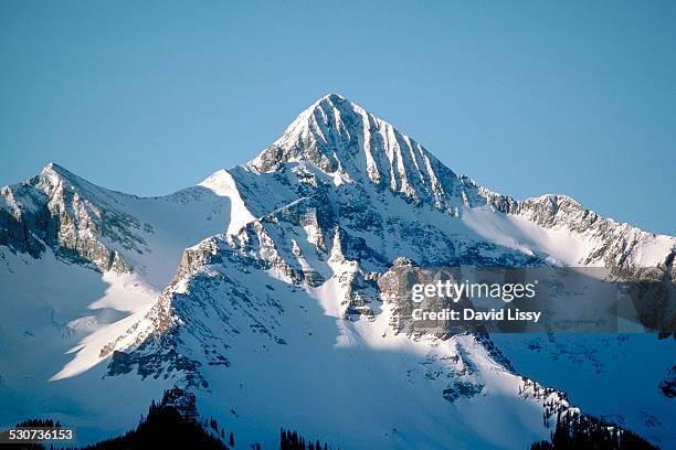 mt wilson telluride colorado - san miguel range stockfoto's en -beelden