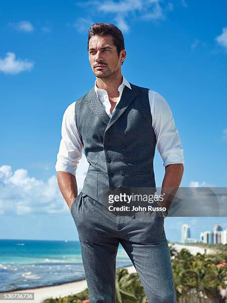 Model David Gandy is photographed for Esquire Latin America on July 1, 2015 in Miami, Florida.