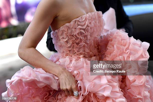 Araya A. Hargate is seen at Hotel Martinez during the annual 69th Cannes Film Festival at on May 11, 2016 in Cannes, France.