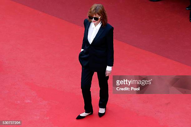 Actress Susan Sarandon attends the "Cafe Society" premiere and the Opening Night Gala during the 69th annual Cannes Film Festival at the Palais des...