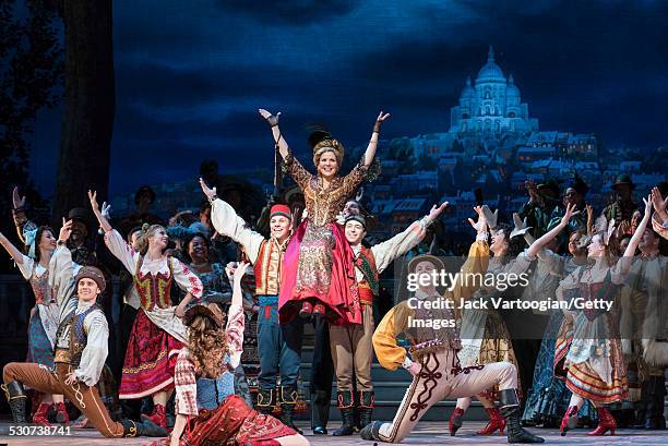 American soprano Renee Fleming performs at the final dress rehearsal prior to the premiere of the new Metropolitan Opera/Susan Stroman production of...