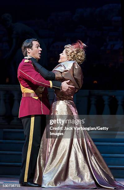 American operatic singers soprano Renee Fleming and baritone Nathan Gunn perform at the final dress rehearsal prior to the premiere of the new...