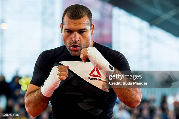 Light heavyweight contender Mauricio "Shogun" Rua of Brazil holds an open training session at Arena da Baixada stadium on May 11, 2016 in Curitiba,...