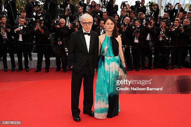 Director Woody Allen and wife Soon-Yi Previn attend the "Cafe Society" premiere and the Opening Night Gala during the 69th annual Cannes Film...