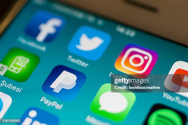 neue instagram-logo - paypal stock-fotos und bilder