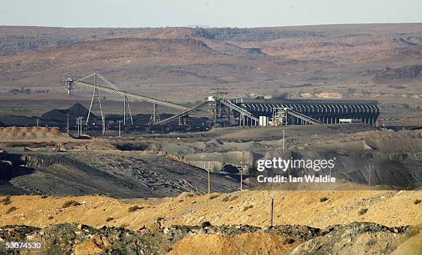 File photo shows Leigh Creek Coal Mine on June 6, 2005 in Leigh Creek, Australia. An Australian Federal Government report has found that Australian...