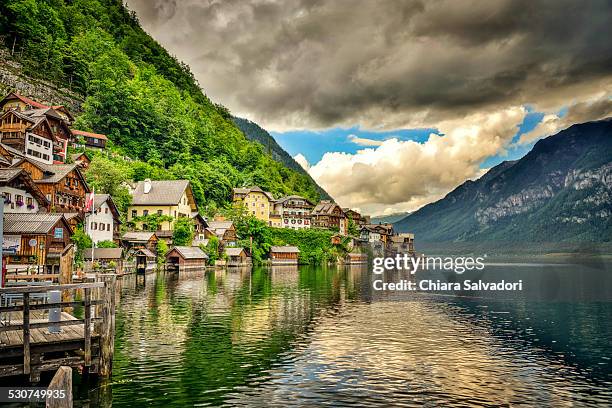 a view of hallstatt - tyrol state austria stock pictures, royalty-free photos & images