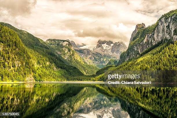 gosau lake - gmunden austria stock pictures, royalty-free photos & images