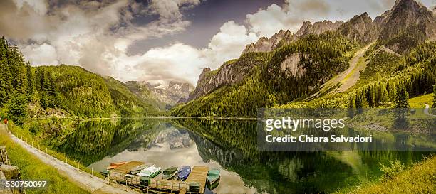 gosau lake - gmunden austria stock pictures, royalty-free photos & images