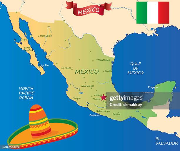 mexico map - los cabos stock illustrations