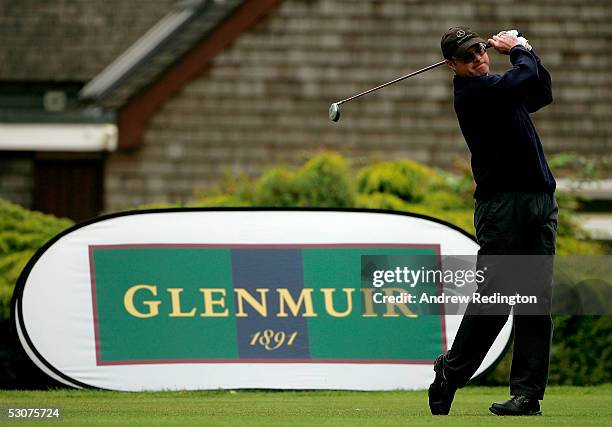 Adrian Ambler of Walton Golf Centre tees off on the first hole during the third round of The Glenmuir Club Professional Championship at Woodhall Spa...