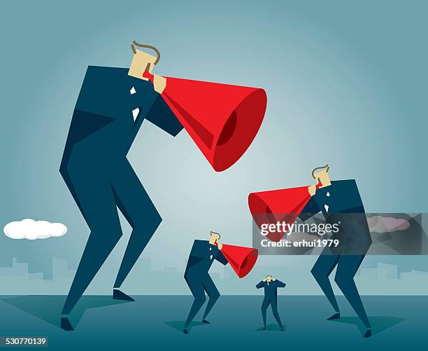 megaphone - scolding stock illustrations