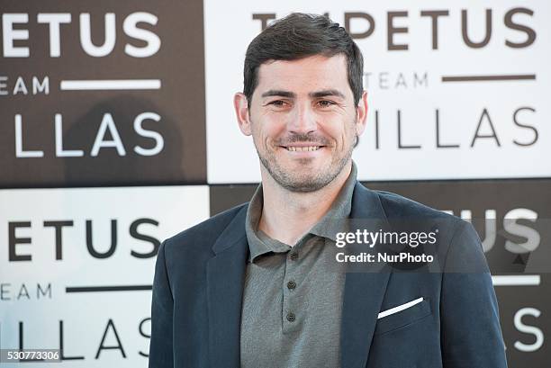 Spanish goalkeeper Iker Casillas presents &quot;Impetus Team Casillas&quot; collection at the COAM on May 11, 2016 in Madrid, Spain.