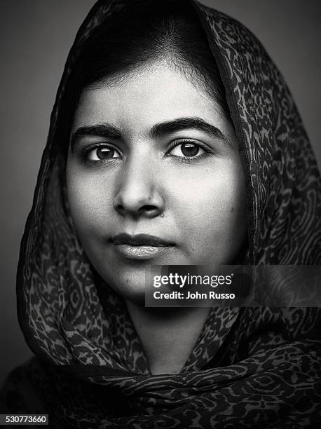 Activist for female education and the youngest-ever Nobel Prize laureate Malala Yousafzai is photographed for 20th Century Fox on August 1, 2015 in...