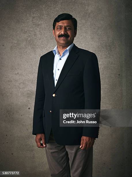 Ziauddin Yousafzai is photographed with her father for 20th Century Fox on August 1, 2015 in Los Angeles, California.