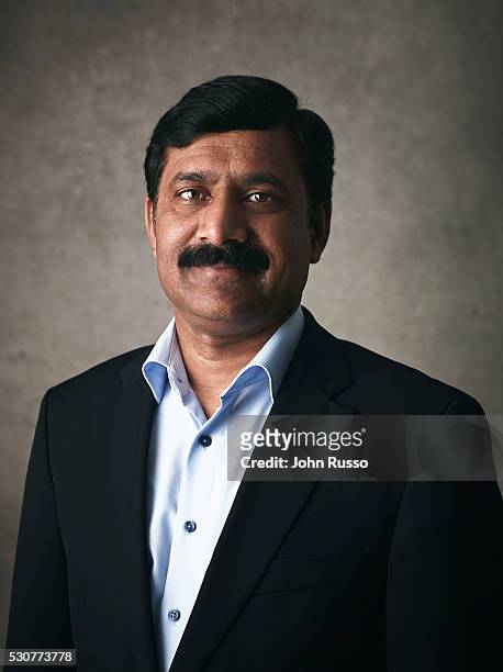 Ziauddin Yousafzai is photographed with her father for 20th Century Fox on August 1, 2015 in Los Angeles, California.