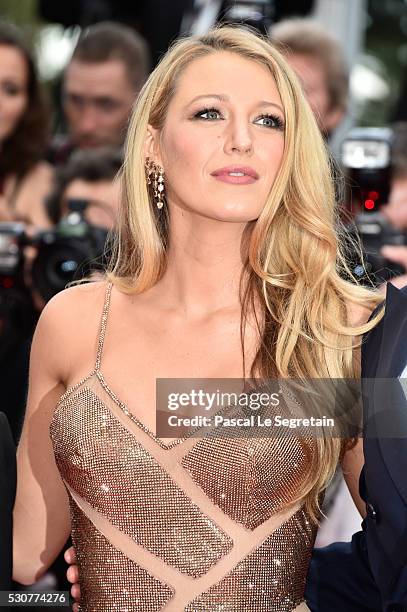 Blake Lively attends the "Cafe Society" premiere and the Opening Night Gala during the 69th annual Cannes Film Festival at the Palais des Festivals...