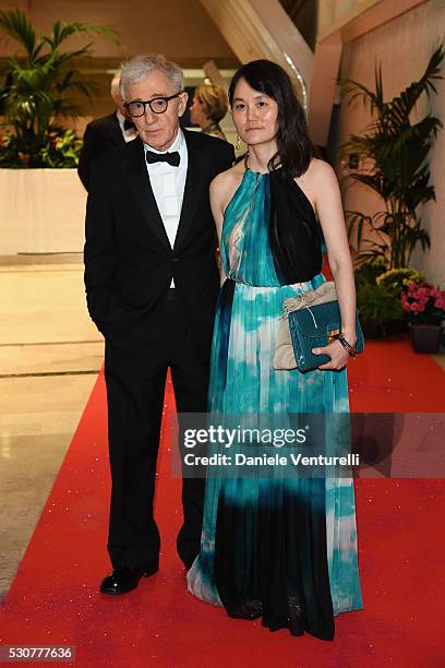 Woody Allen and Soon Yi Previn arrive at the Opening Gala Dinner during The 69th Annual Cannes Film Festival on May 11, 2016 in Cannes, France.