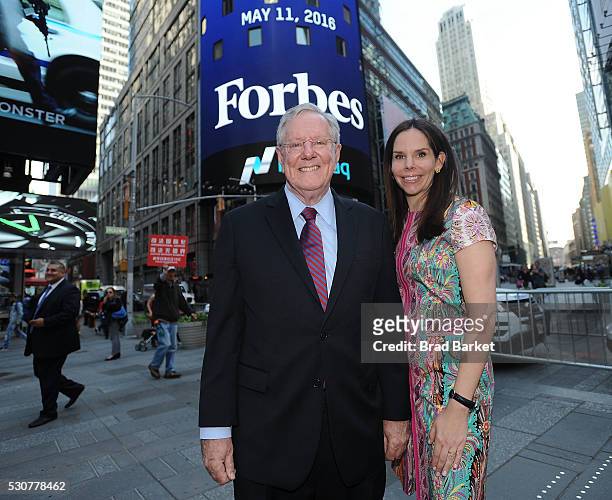 Publisher, Forbes Woman Moira Forbes and Chairman and Editor-in-Chief of Forbes Media Steve Forbes attend Forbes Women's Summit Rings The Nasdaq...