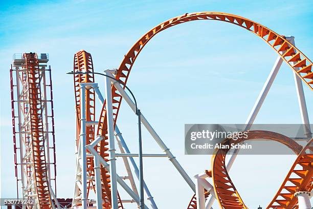 roller coaster, coney island - amusement park ticket stock pictures, royalty-free photos & images