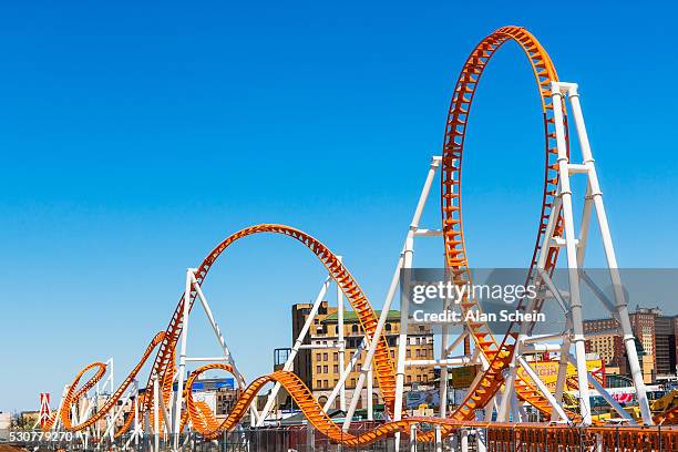 roller coaster, coney island - coney island stock pictures, royalty-free photos & images