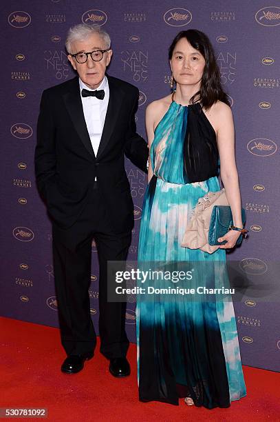 Woody Allen and Soon Yi Previn arrive at the Opening Gala Dinner during The 69th Annual Cannes Film Festival on May 11, 2016 in Cannes, France.