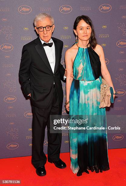 Woody Allen and Soon Yi Previn arrive at the Opening Gala Dinner during The 69th Annual Cannes Film Festival on May 11, 2016 in Cannes, France.