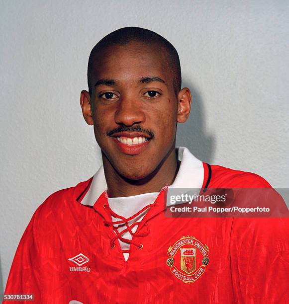 Manchester United footballer Dion Dublin, circa 1993.