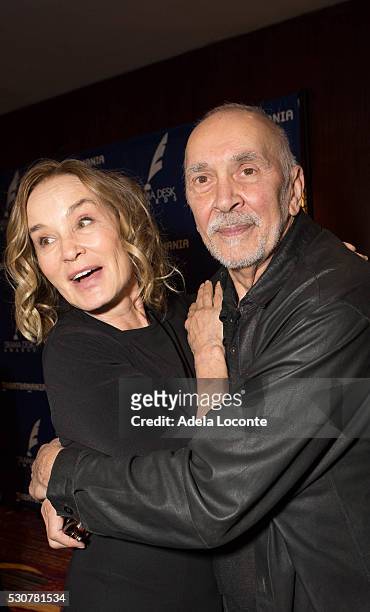 Actress Jessica Lange and Frank Langella attend the 2016 Drama Desk Awards Nominees Reception at The New York Marriott Marquis on May 11, 2016 in New...