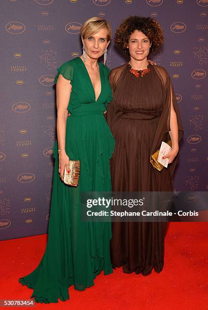 Producer Melita Toscan du Plantier and Director Ginevra Elkann arrive at the Opening Gala Dinner during The 69th Annual Cannes Film Festival on May...