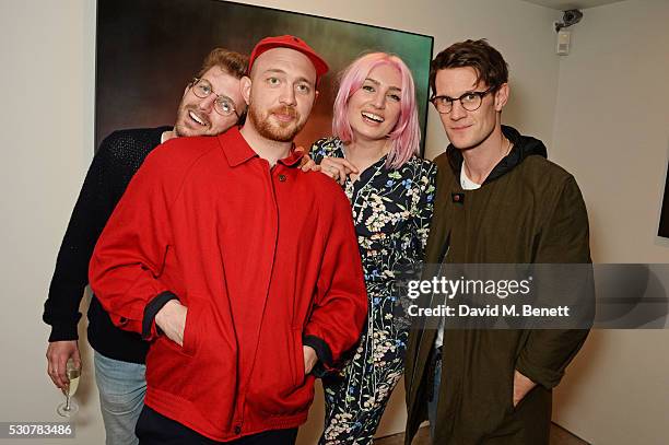 Hayden Kays, Tom Beard, Victoria Williams and Matt Smith attend a private view of 'Photographs Of Films' by artist Jason Shulman at The Cob Gallery...