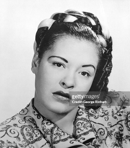 Portrait of Billie Holiday.