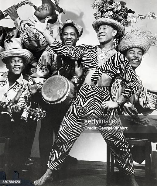 "The Fabulous McClevertys", Calypso quintet. Original and native dances are performed by Carl McCleverty, vocalist, and dancer of the group. Johnny...