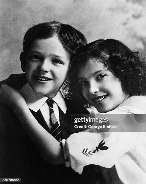 Fred Astaire 9 years old and his sister Adele; already they had several years vaudeville experience.