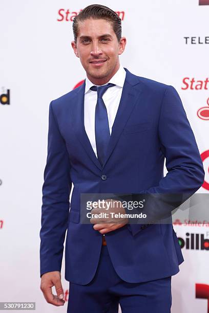 Red Carpet -- Pictured: Jonathan Islas arrives at the 2014 Billboard Latin Music Awards, from Miami, Florida at the BankUnited Center, University of...