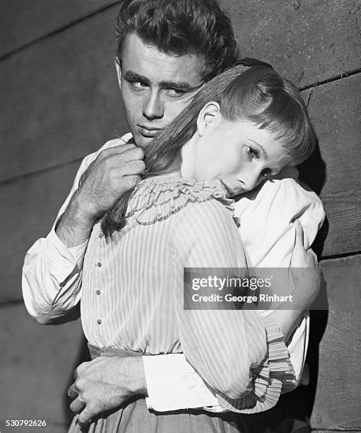 James Dean as the brother who takes his brother's sweetheart in film version of John Steinbeck's powerful story East of Eden, directed by Elia Kazan...