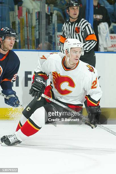 Calgary Flames at New York Islanders January 6, 2004 And Player Steven Reinprecht.