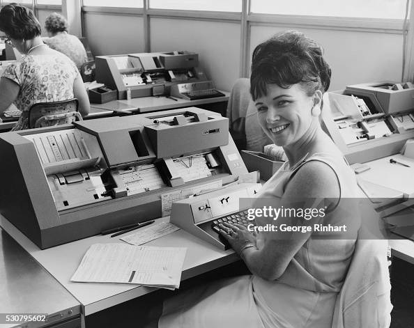 Computer Operators 1960s KEYPUNCH OPERATOR AT WORK.PHOTOGRAPH, SEPT. 14, 1966. News Photo ...