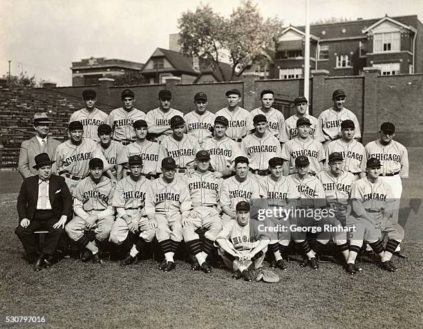 The 1935 Chicago Cubs, champions of the National League. Top row: Johnny Gill, Phil Cavarretta, Chuck Klein, Charley Root, Fred Lindstrom, Ken O'Deq,...