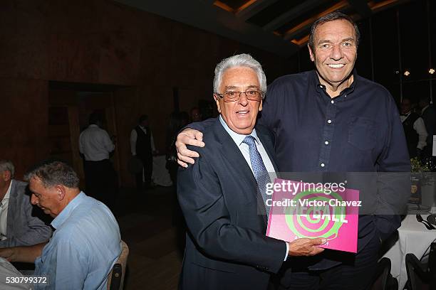 Honorary president mexican football federation "FMF", Justino Compean and CEO Soccerex, Duncan Revie attend the Soccerex Americas Forum VIP dinner at...