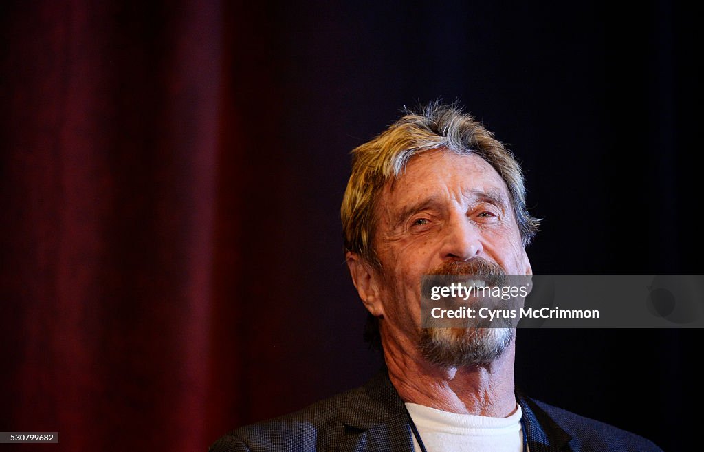 John McAfee founder of McAfee anti virus/security software was the keynote speaker for the 10th anniversary  Rocky Mountain Information Security Conference  in Denver.