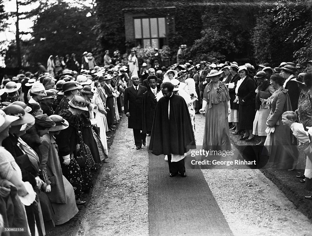 Former Emperor of Ethiopia Leaving a Reception