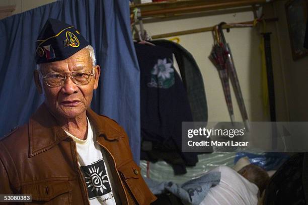 Jose Recto poses for a photograph inside his apartment May 5, 2005 in San Francisco. Mr. Recto served under the Americans as a soldier in the New...
