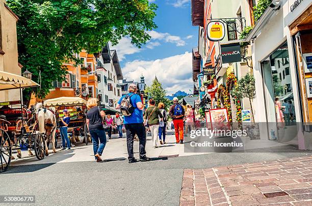 kitzbuhel town, austria - kitzbühel stockfoto's en -beelden