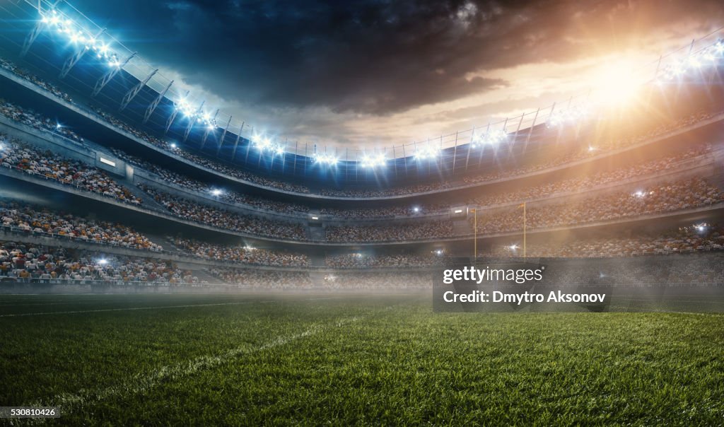 Dramatic american football stadium