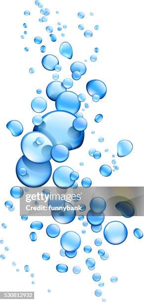 underwater bubbles - deep diving stock illustrations