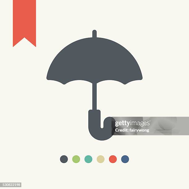 umbrella icon - fashion design minimalist edgy stock illustrations