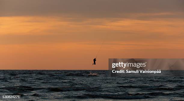 kiteboarder - hailuoto stock pictures, royalty-free photos & images