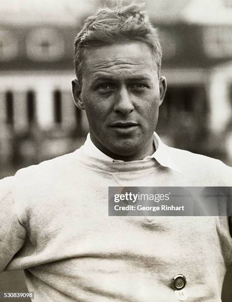 Bobby Jones Smashes Records in Defending British Open Golf Title. St. Andrews, Scotland: Bobby Jones, of Atlanta, Georgia, in defending his title in...