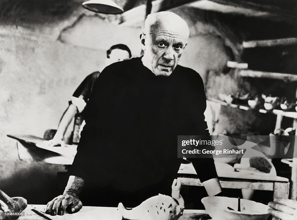 Pablo Picasso in His Studio